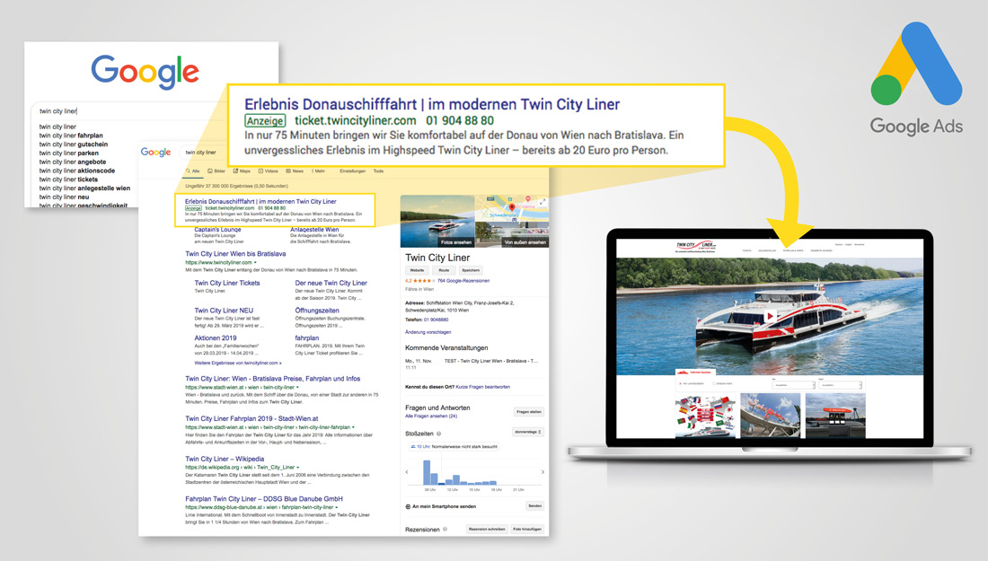Google Ads – Twin City Liner