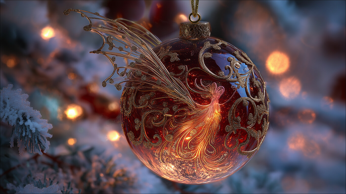 Weihnachtskugel und Christbaumkugel