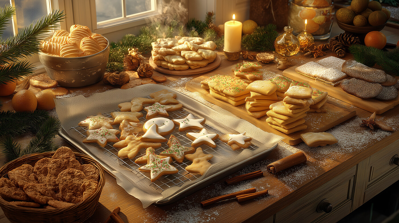 Weihnachtsgebäck und Weihnachtskekse