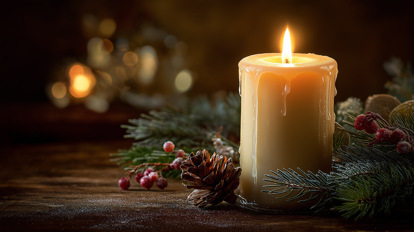 Weihnachtskerze, Weihnachtsstille, Weihnachtsfrieden